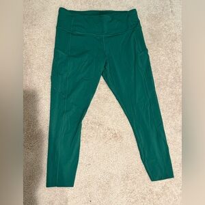 Lululemon Green Fast and Free Leggings